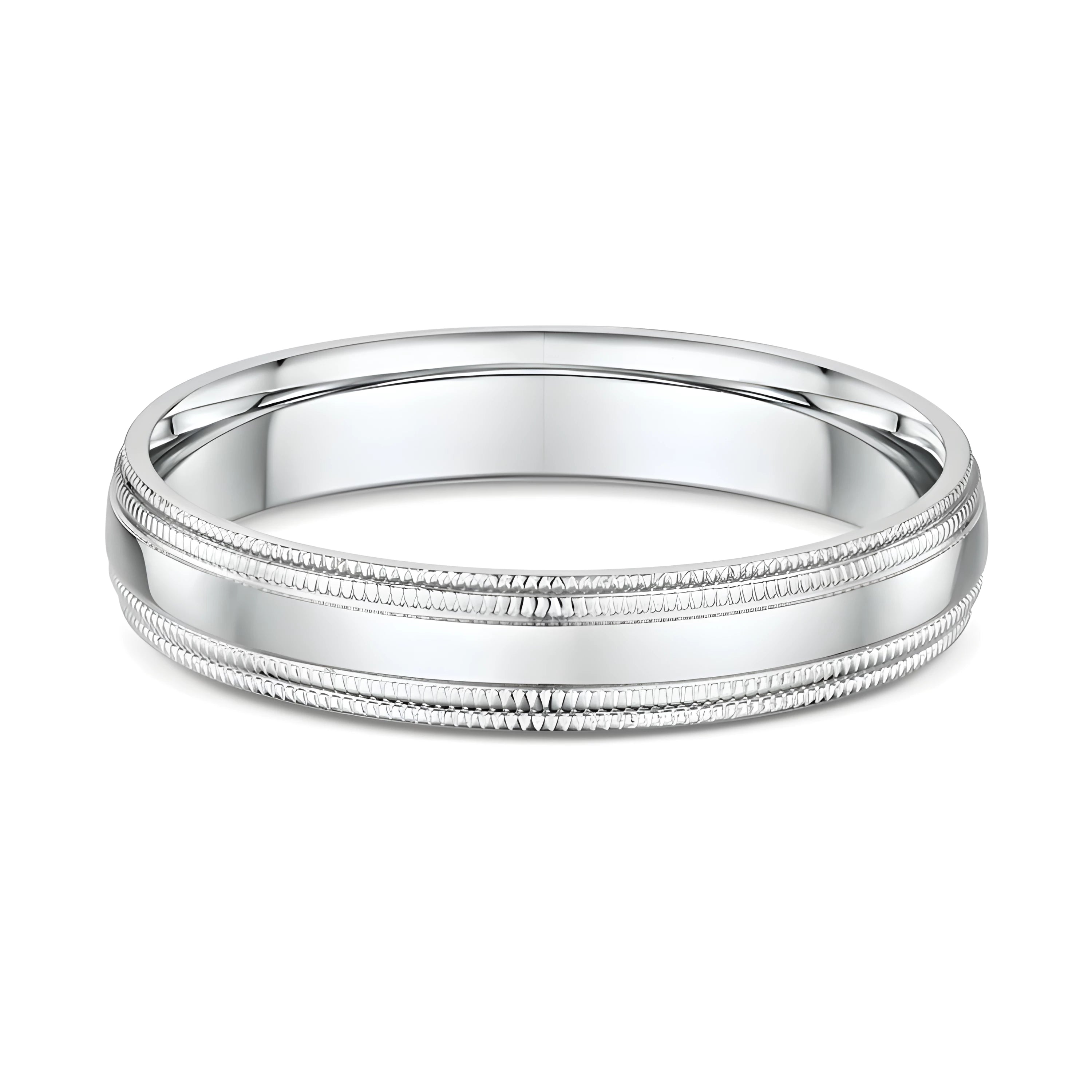 Mens Milgrain Wedding Rings