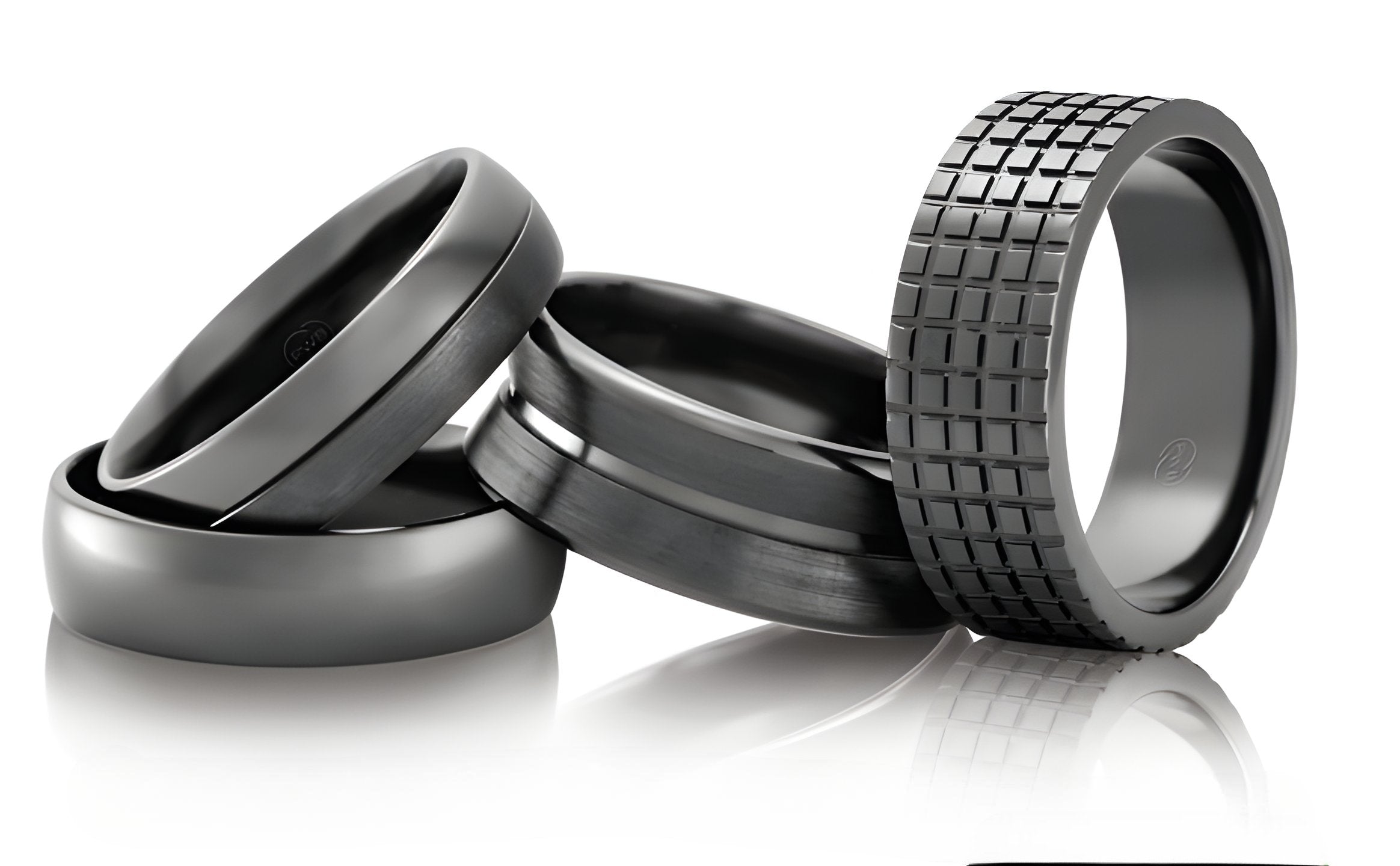Black Zirconium Wedding Rings