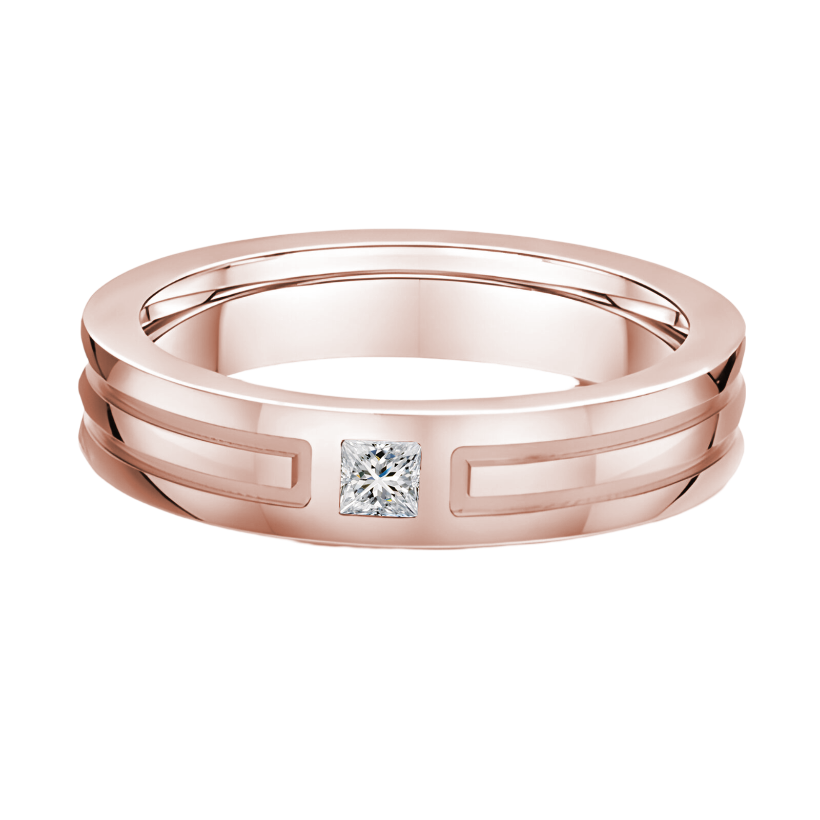Dora Gold Square Diamond Grooved - 2427000