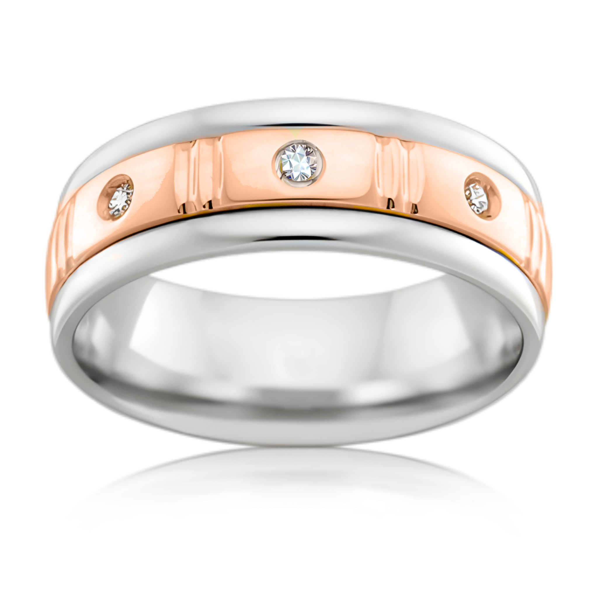 P.W. Beck Platinum Banded with Diamonds - 2TJ3082