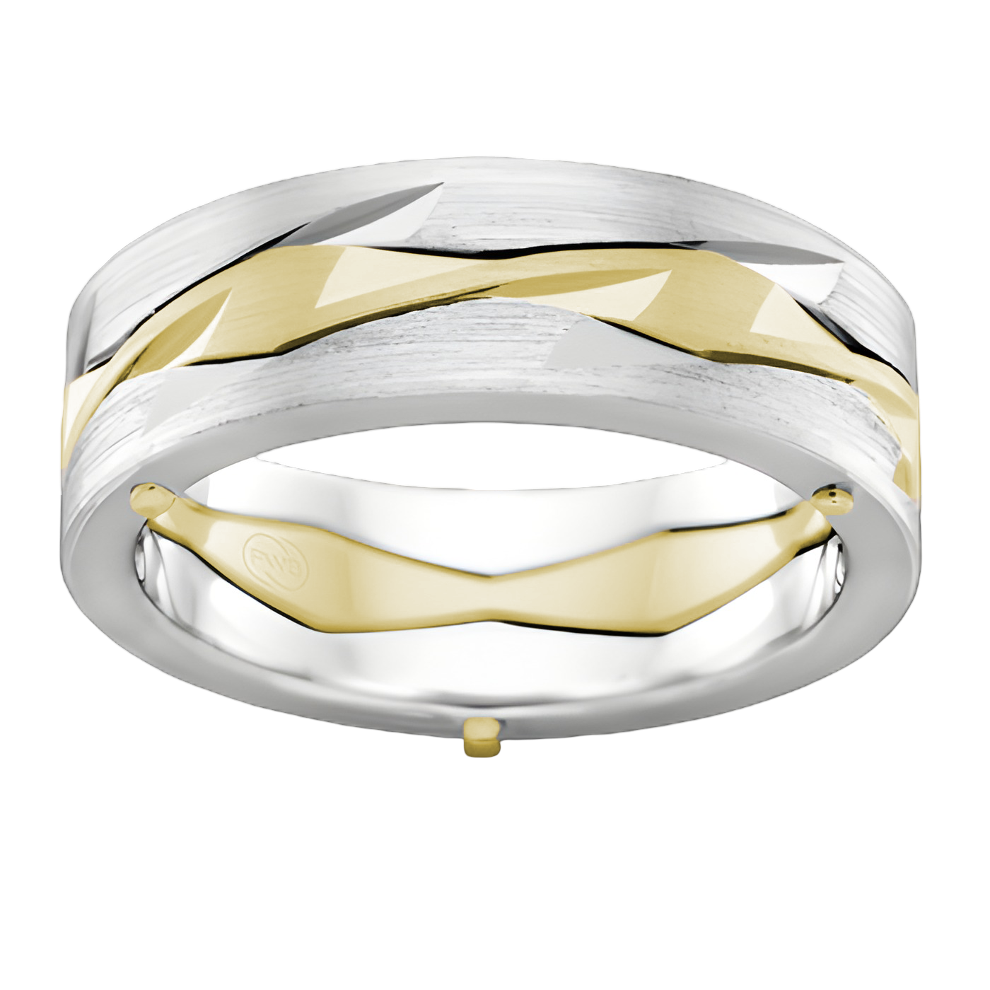 Two Tone Faceted Rivetted - 2TJ4141