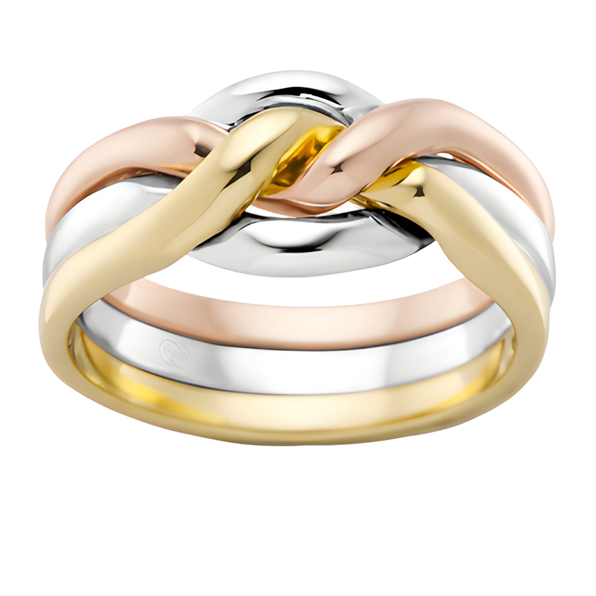 P.W. Beck 3 piece Three Tone Puzzle Ring - 3TJ2173