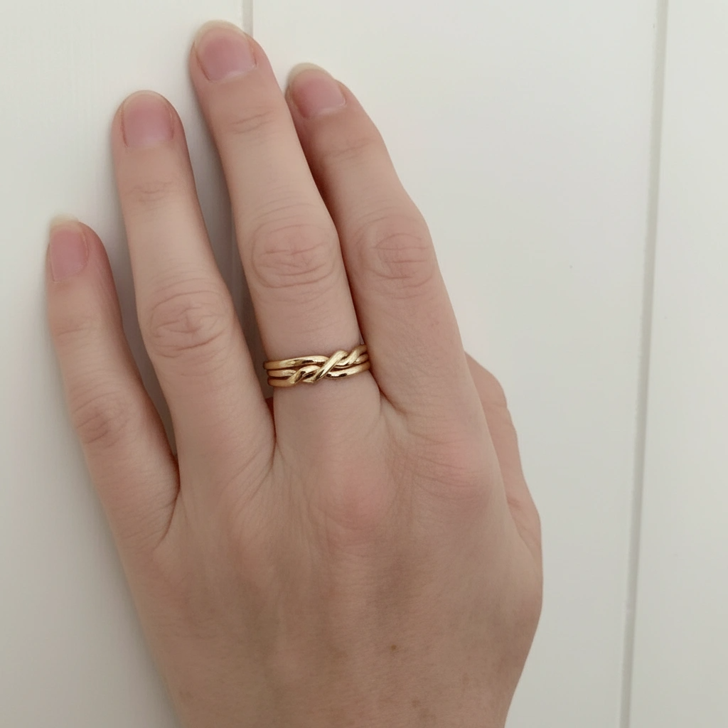 P.W. Beck 3 piece Tri colour Puzzle Ring - 3TJ1490L