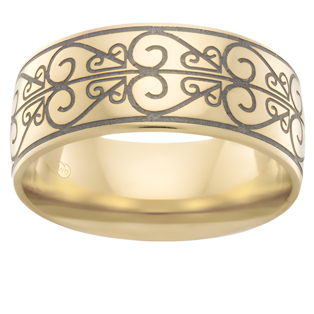 Laser Engraved Wedding Ring - B3994