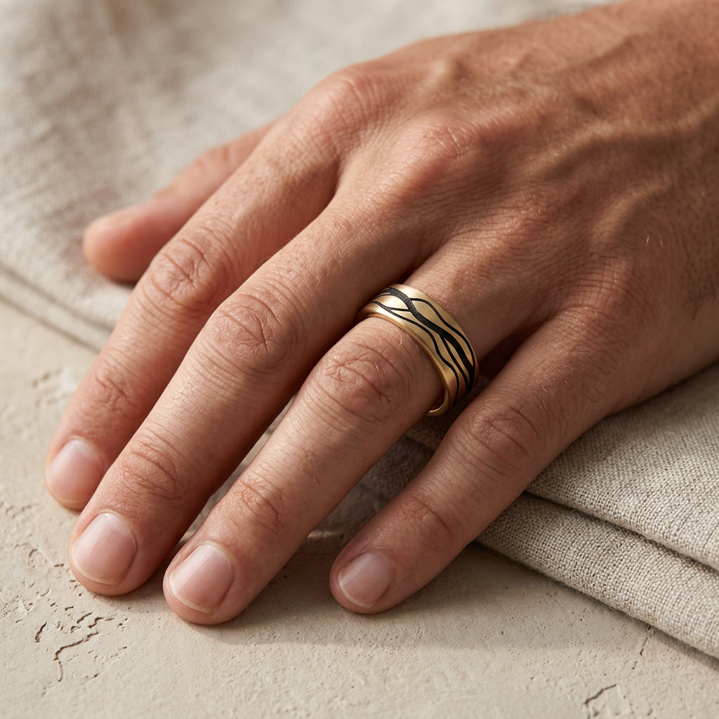 Laser Engraved Wedding Ring - FR5389