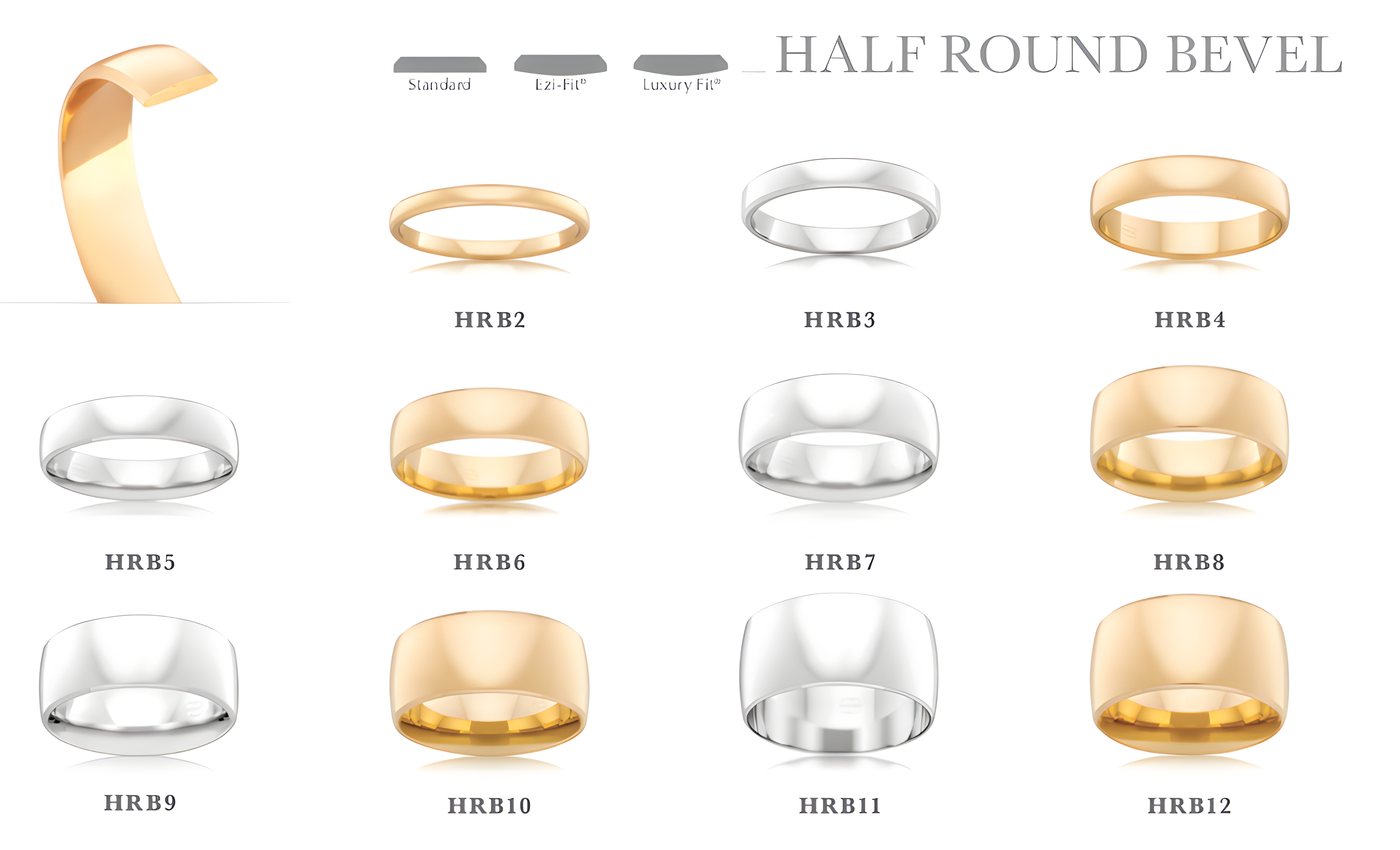 P.W. Becks Ladies Classic Half Round Bevel - HRB