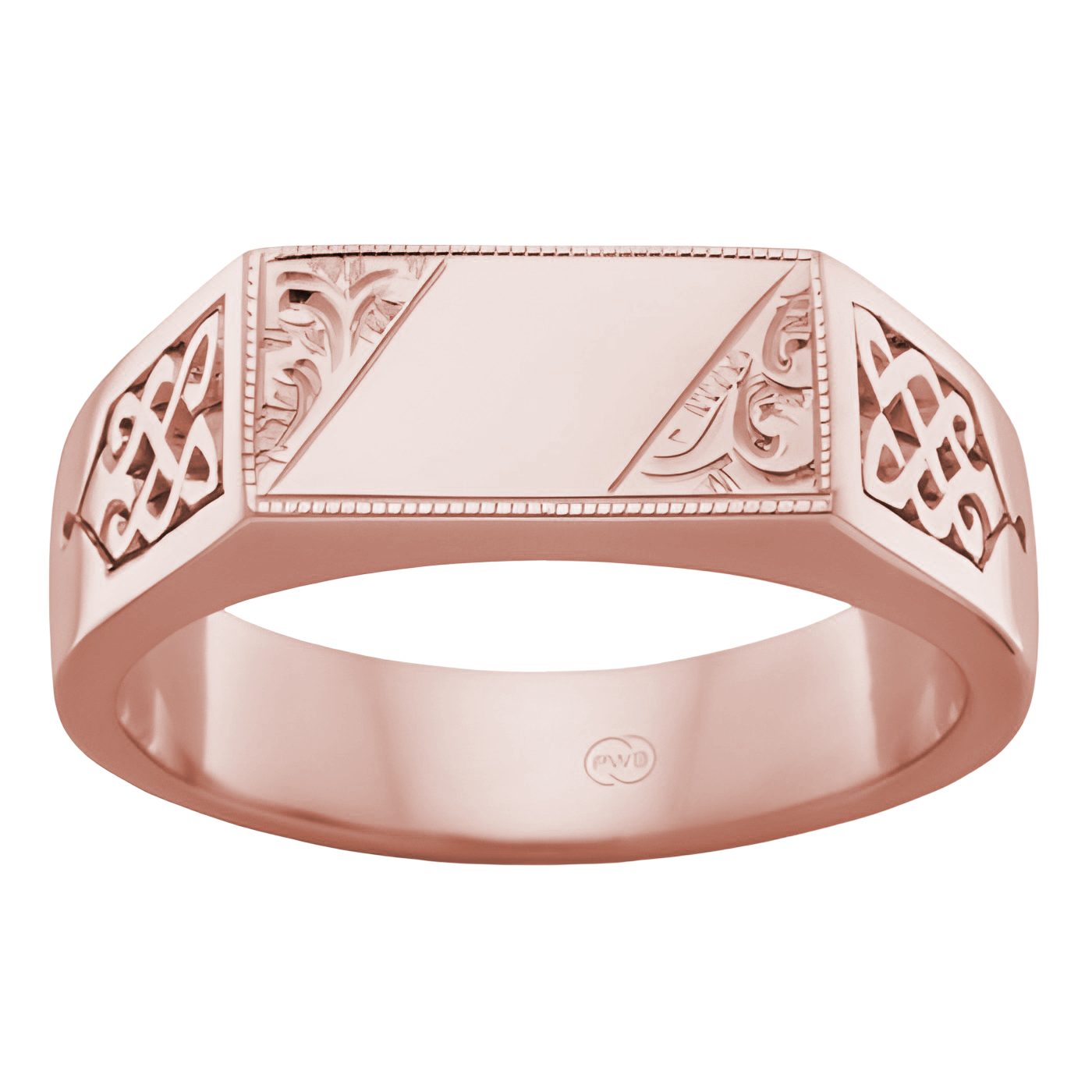 Hand Engraved Celtic Flat Top - J2171