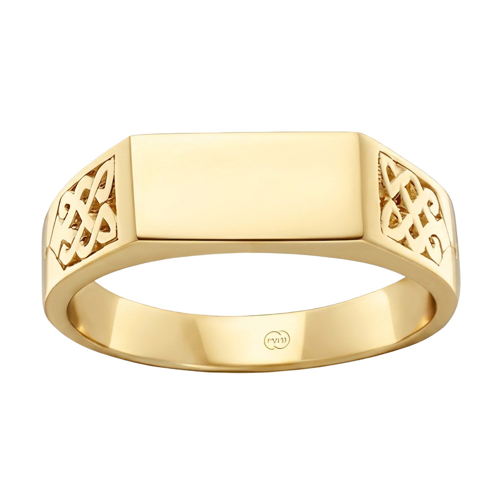 Hand Engraved Celtic Flat Top - J2370