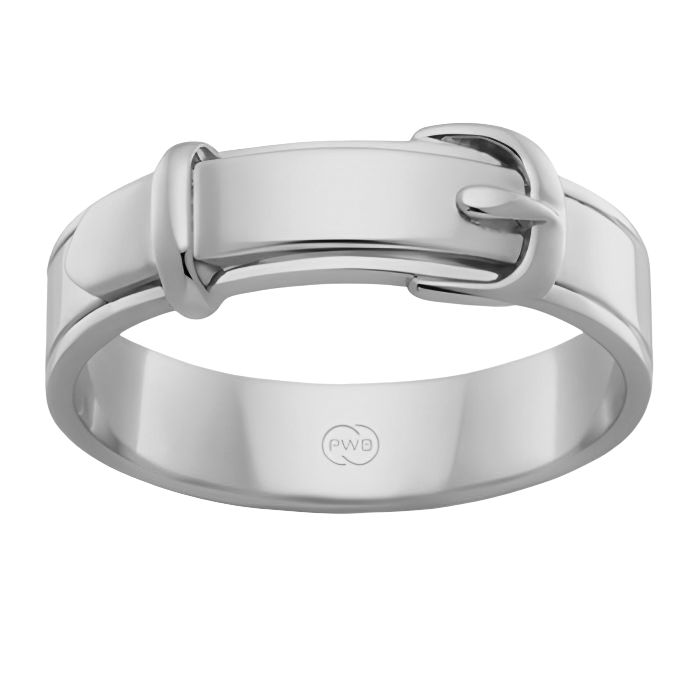 P.W. Becks Mens Gold Belt Buckle Ring