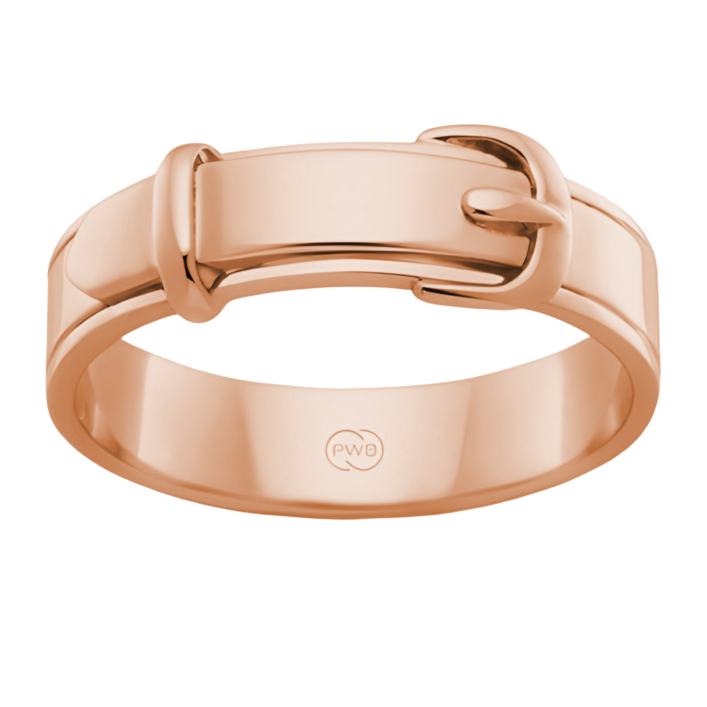 P.W. Becks Mens Gold Belt Buckle Ring