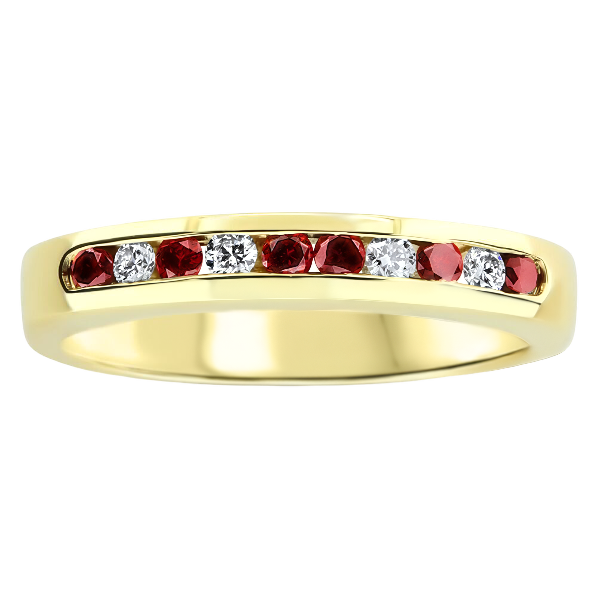 Ladies Cognac and White Diamond 18ct Channel Set Ring