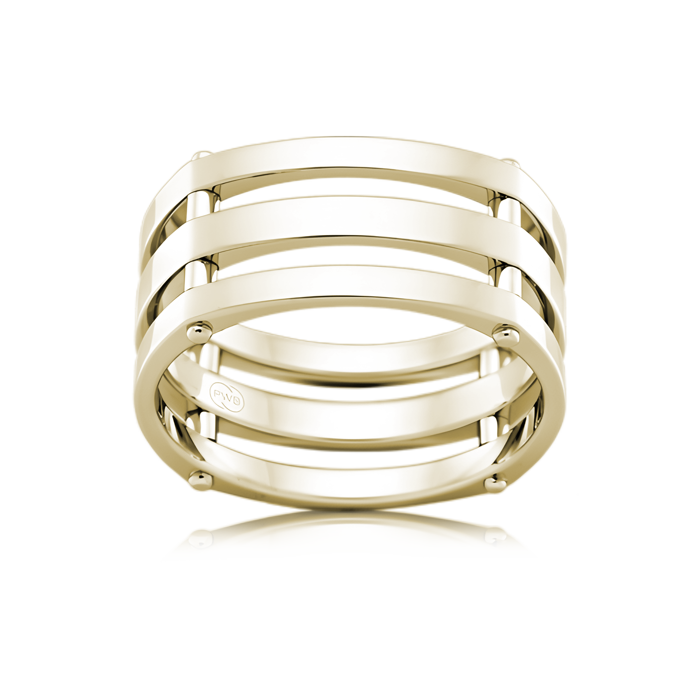 P.W Beck Square Faceted Rivetted - J3934