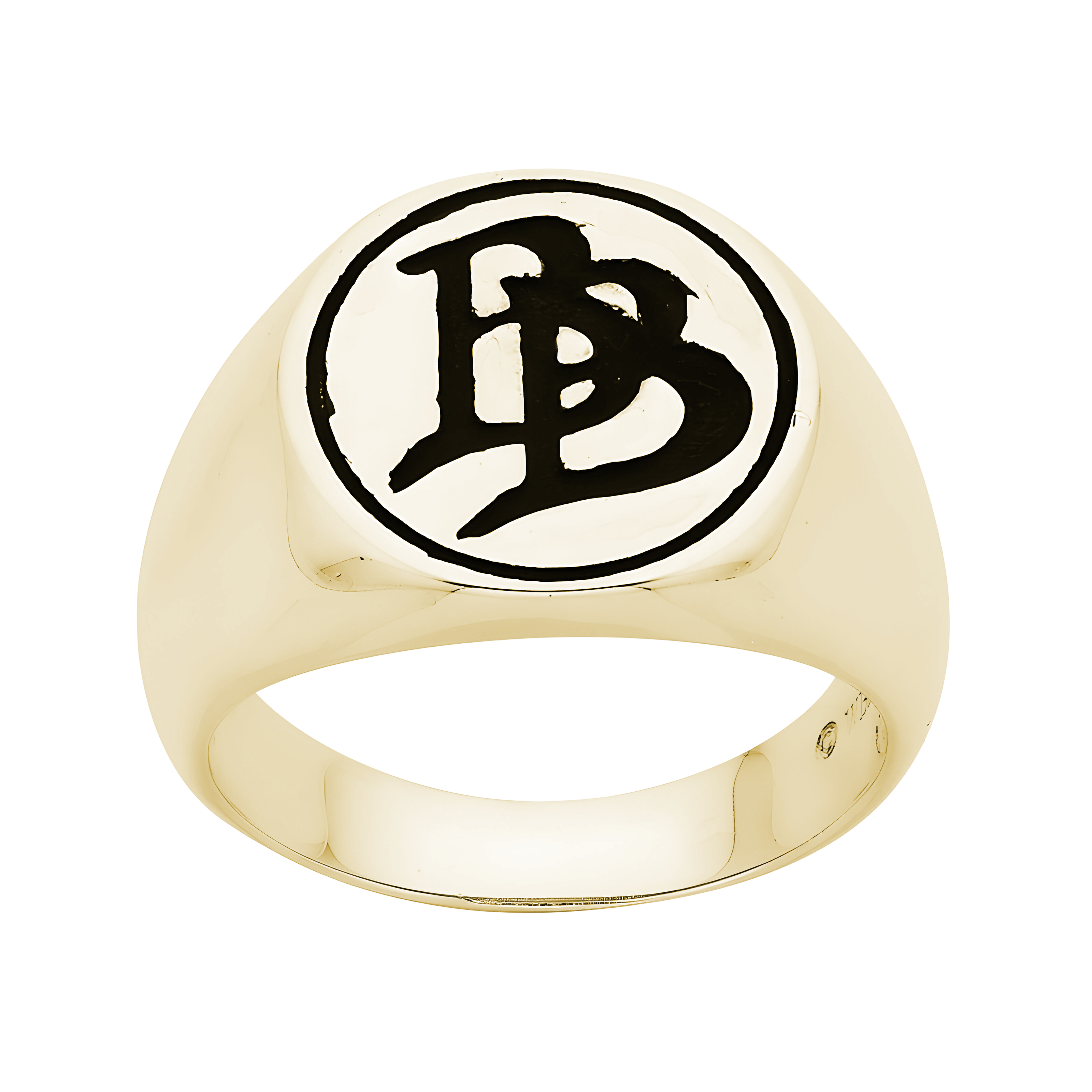 Oxidised Bilbo Baggins "BB" Initial Signet Ring - WD457