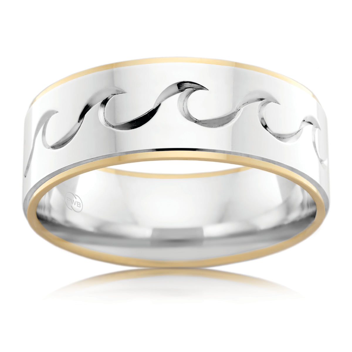 P. W. Beck Australian made two tone wedding ring