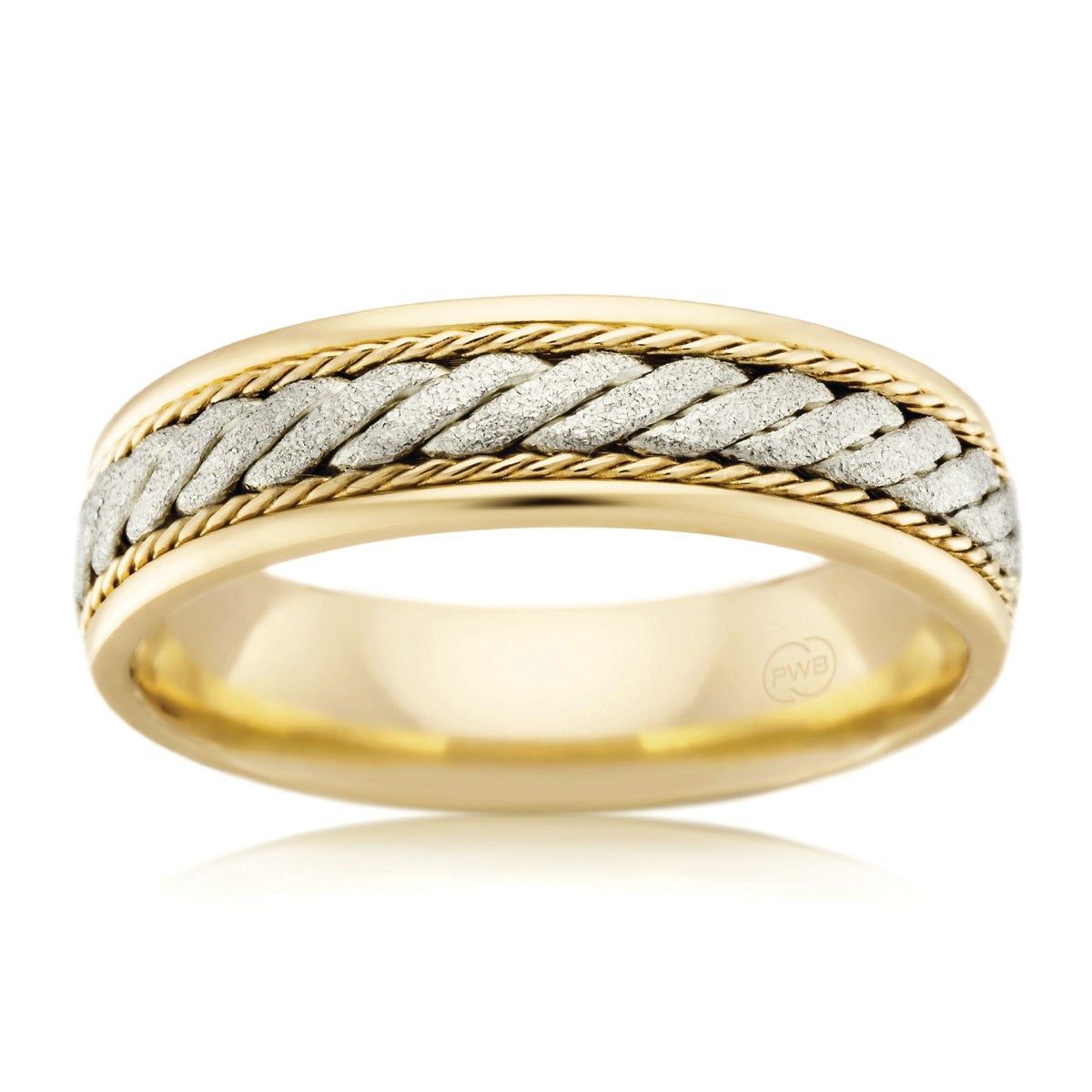 P. W. Beck Australian made two tone wedding ring