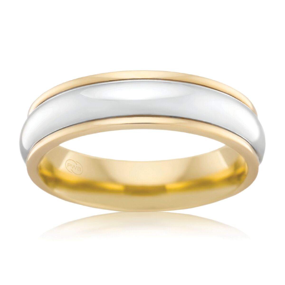 P. W. Beck Australian made two tone wedding ring