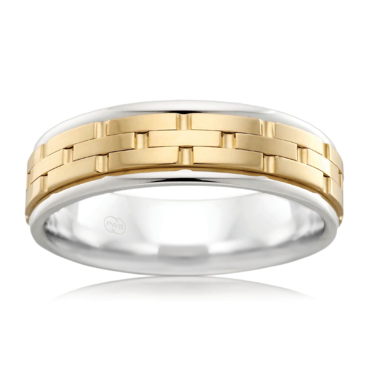 P. W. Beck Australian made two tone wedding ring