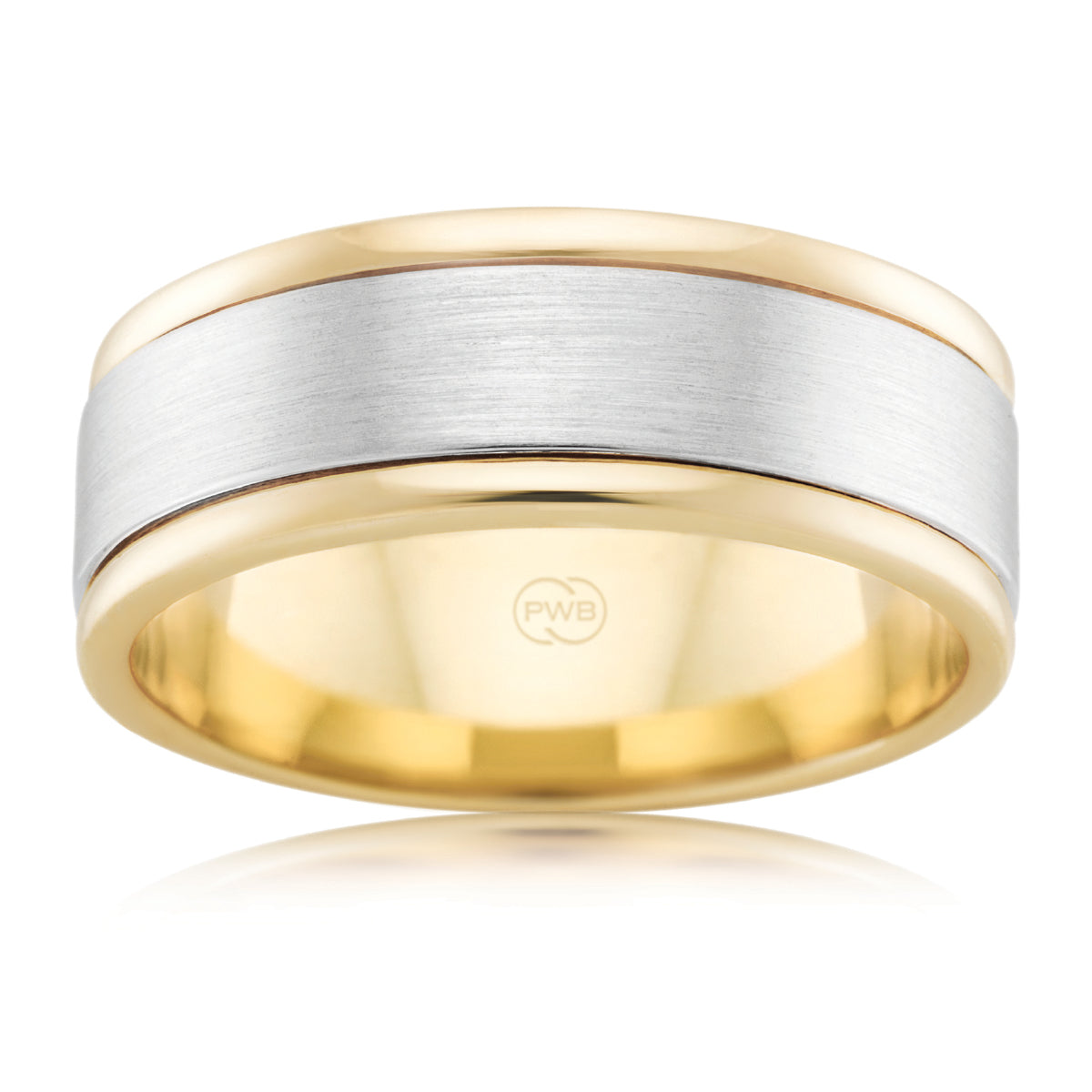 P. W. Beck Australian made two tone wedding ring