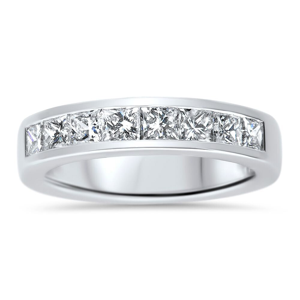 Elegant Platinum and Diamond Wedding Ring