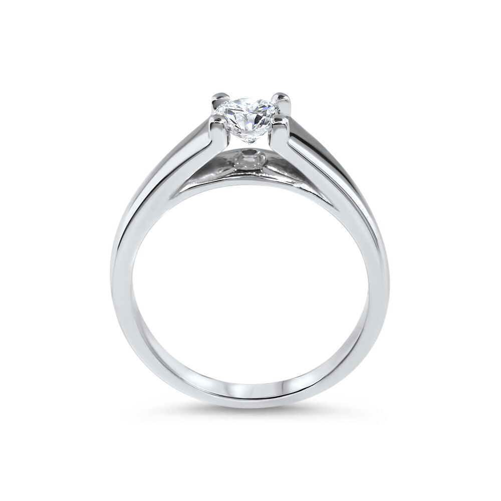 Floating Diamond Engagement ring