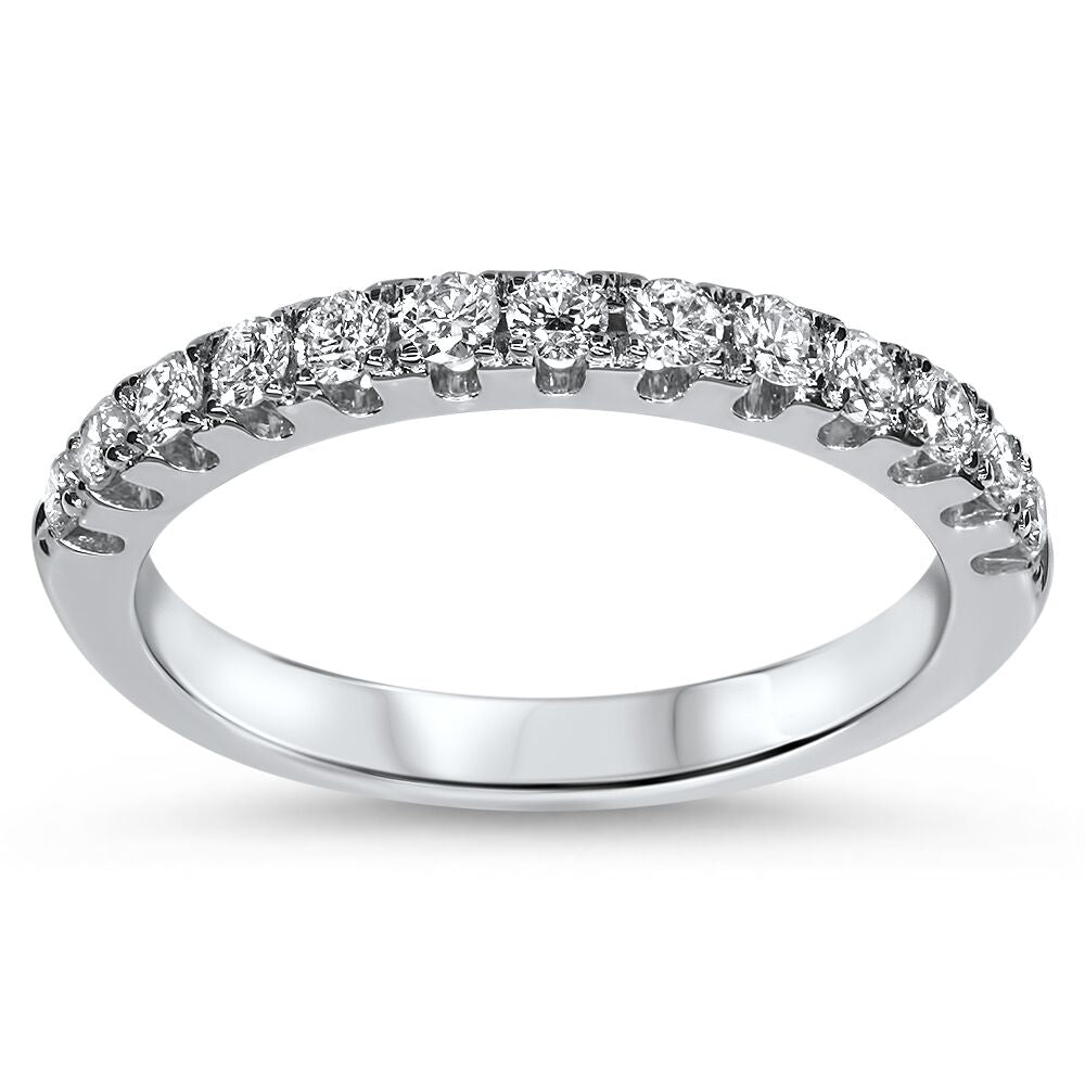 Elegant claw set Wedding ring