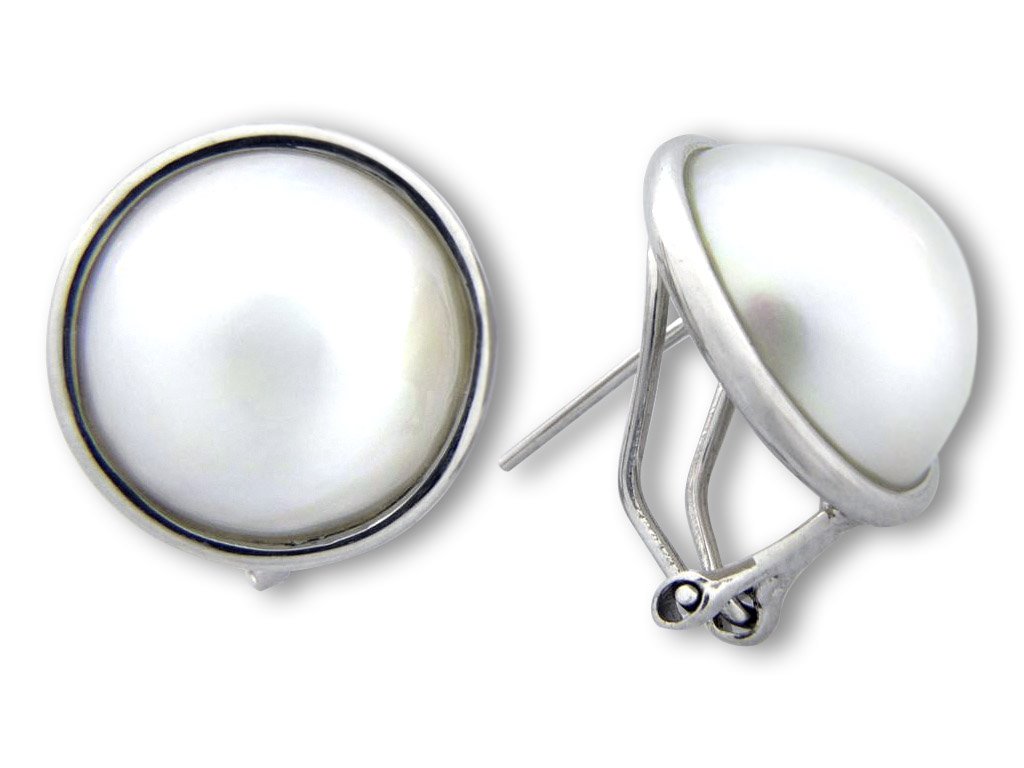 South Seas mabe pearl earrings
