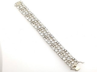 Georgini deisgner brand wide multi-shape cubic zirconia bracelet