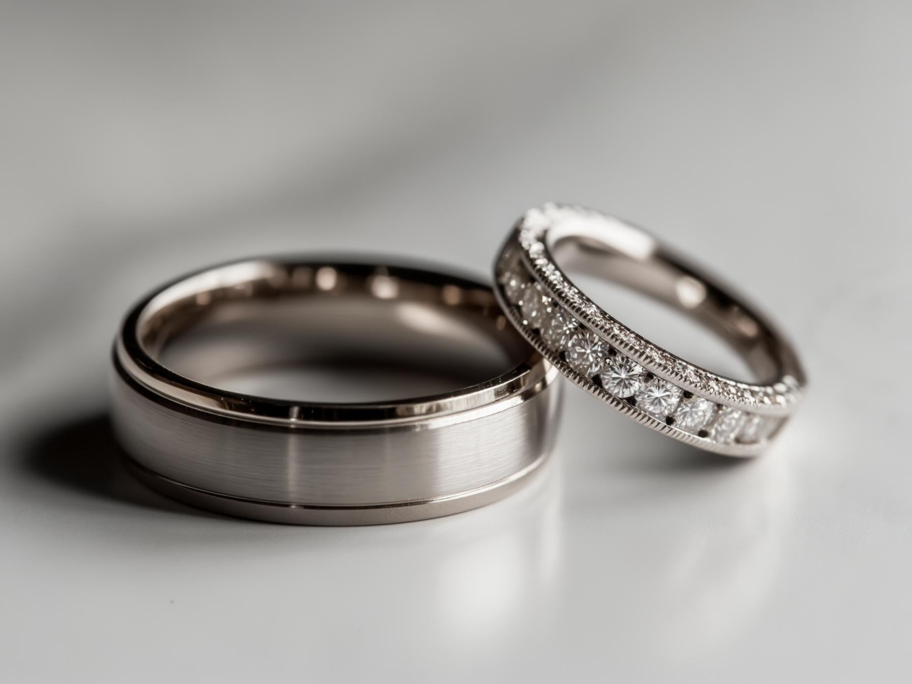 Channel Set Diamond Wedding Rings