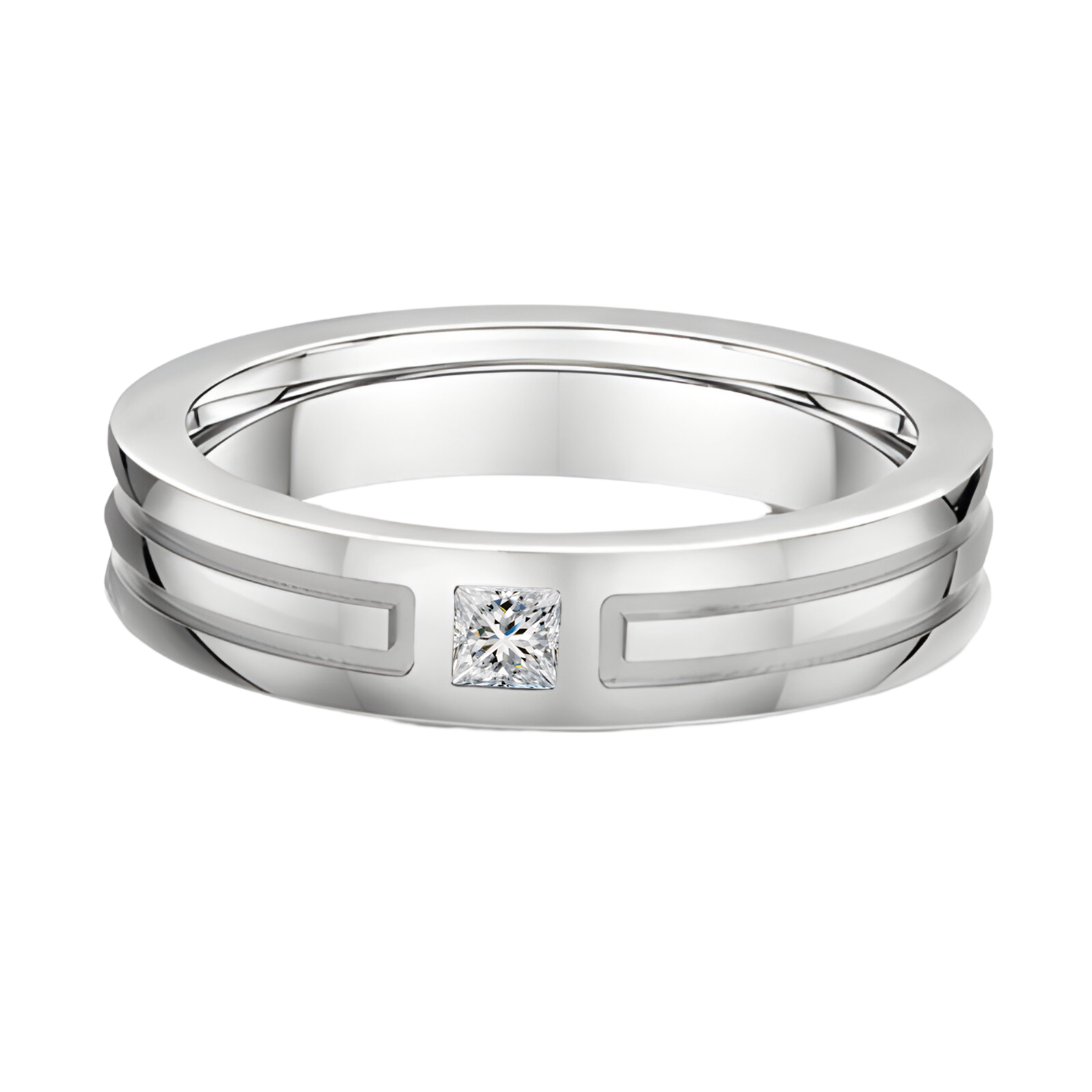 Dora Gold Square Diamond Grooved - 2427000