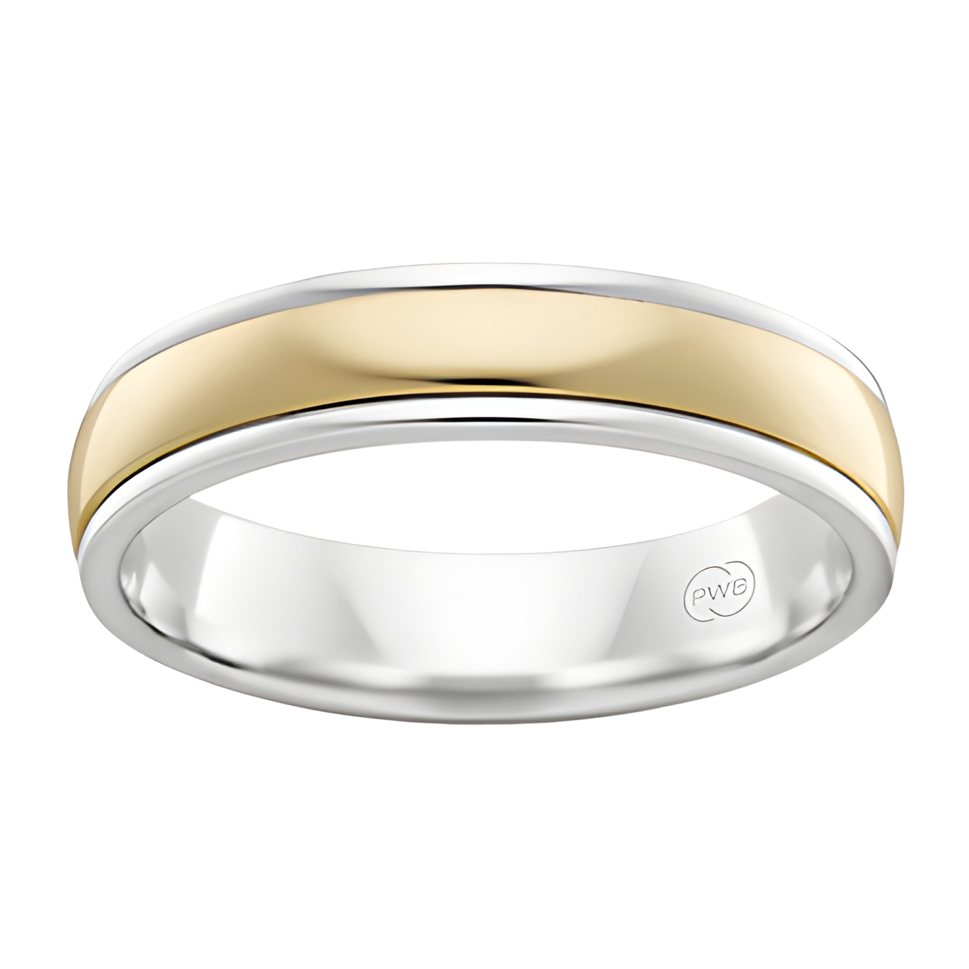 Rich Rose Gold and White Gold 9ct Mens Wedding ring
