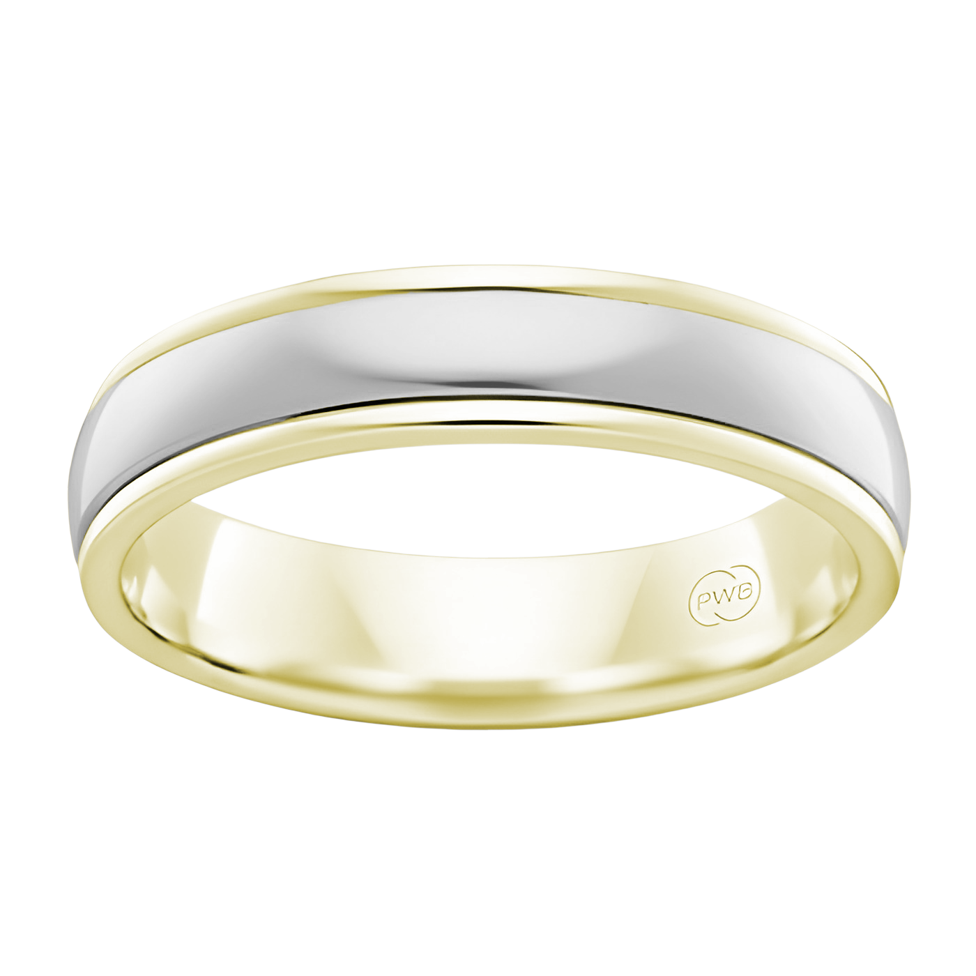 Rich Rose Gold and White Gold 9ct Mens Wedding ring