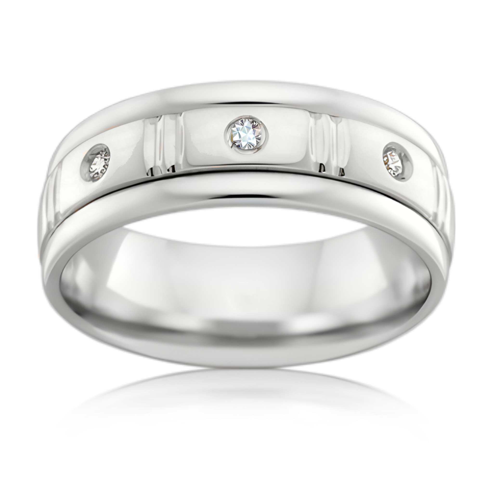 P.W. Beck Platinum Banded with Diamonds - 2TJ3082