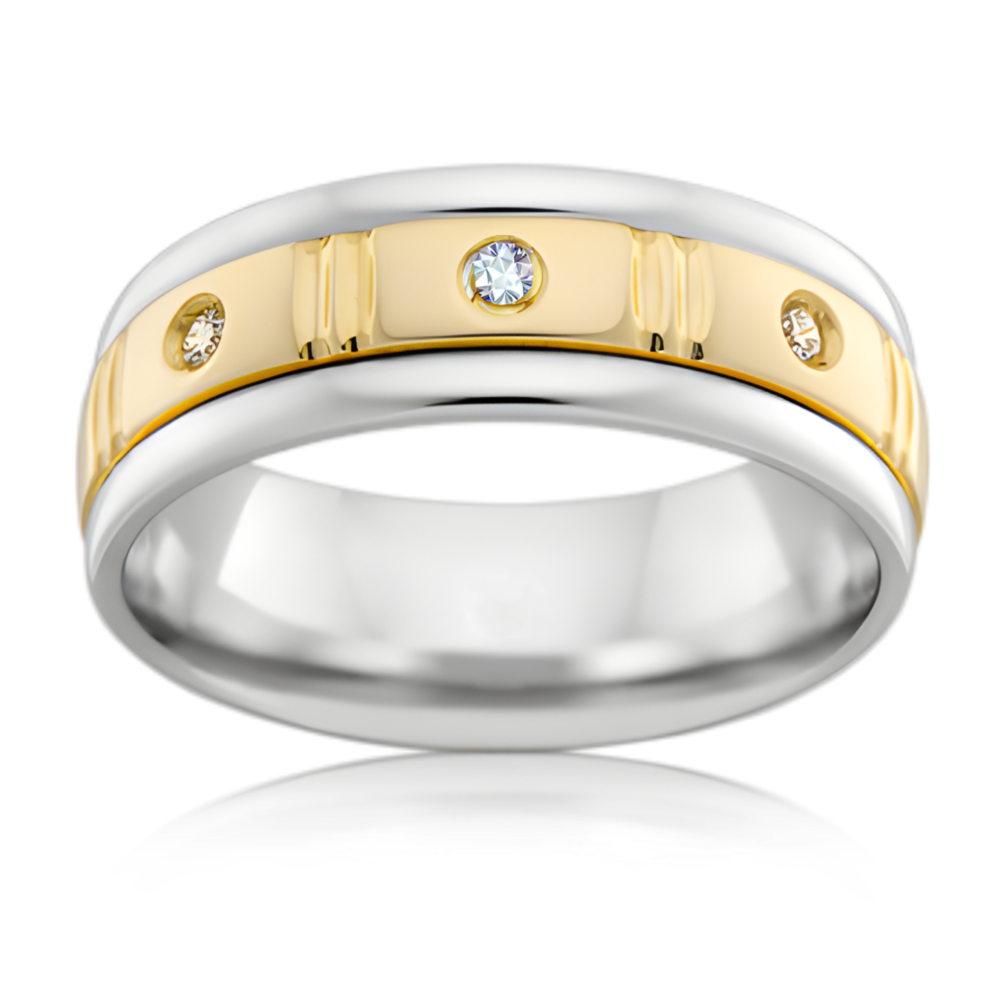 P.W. Beck Platinum Banded with Diamonds - 2TJ3082