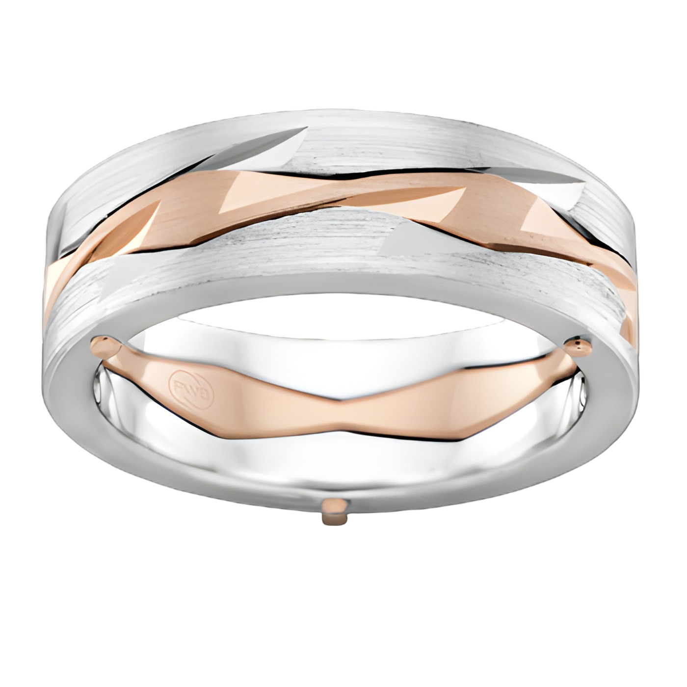 Two Tone Faceted Rivetted - 2TJ4141