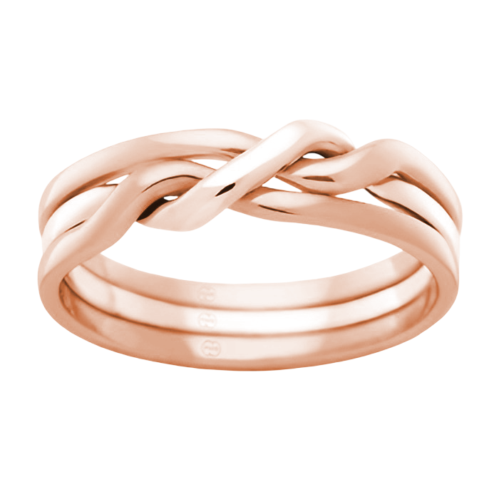 P.W. Beck 3 piece Tri colour Puzzle Ring - 3TJ1490L