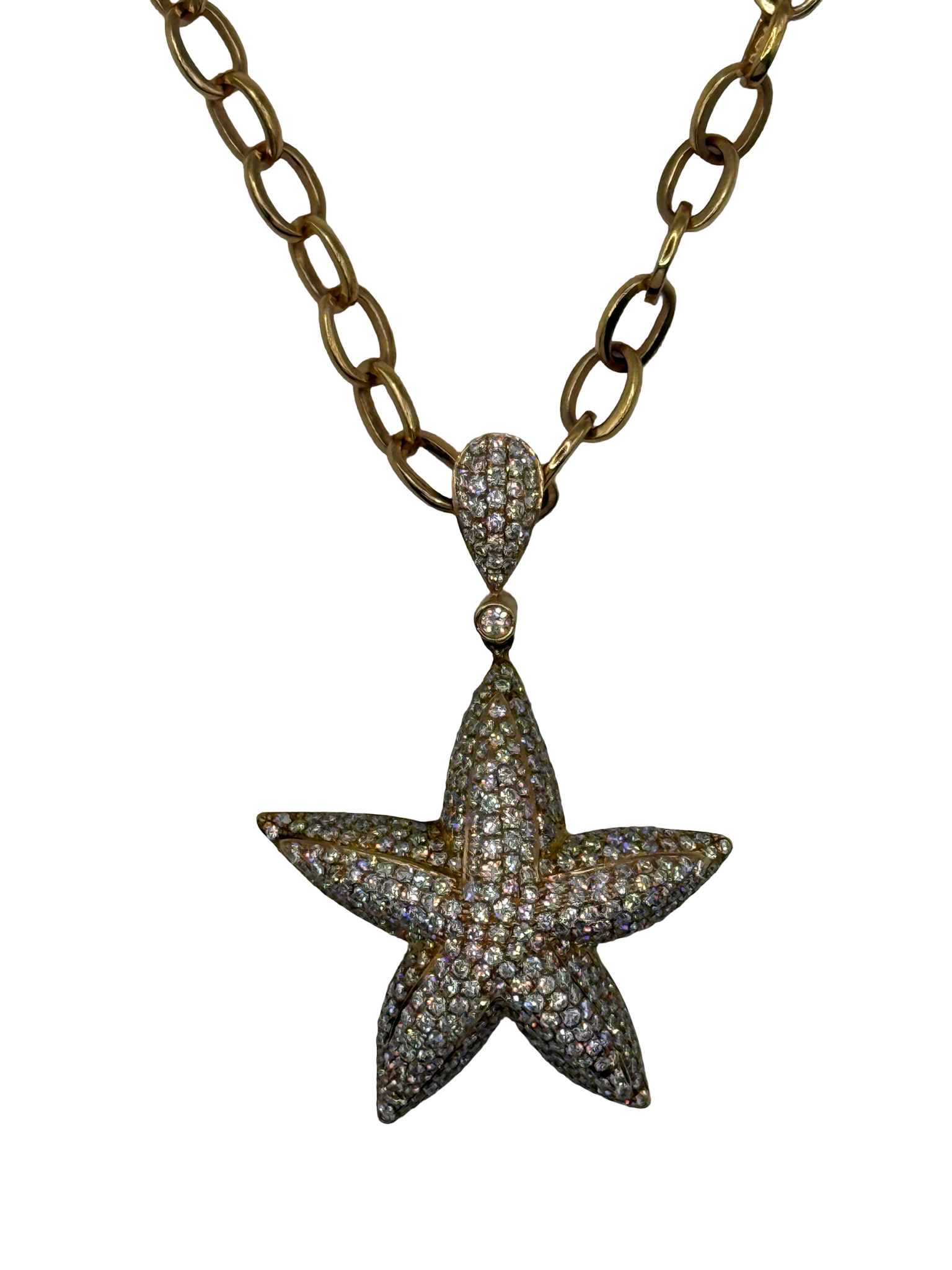 Stunning 437 diamond starfish necklace