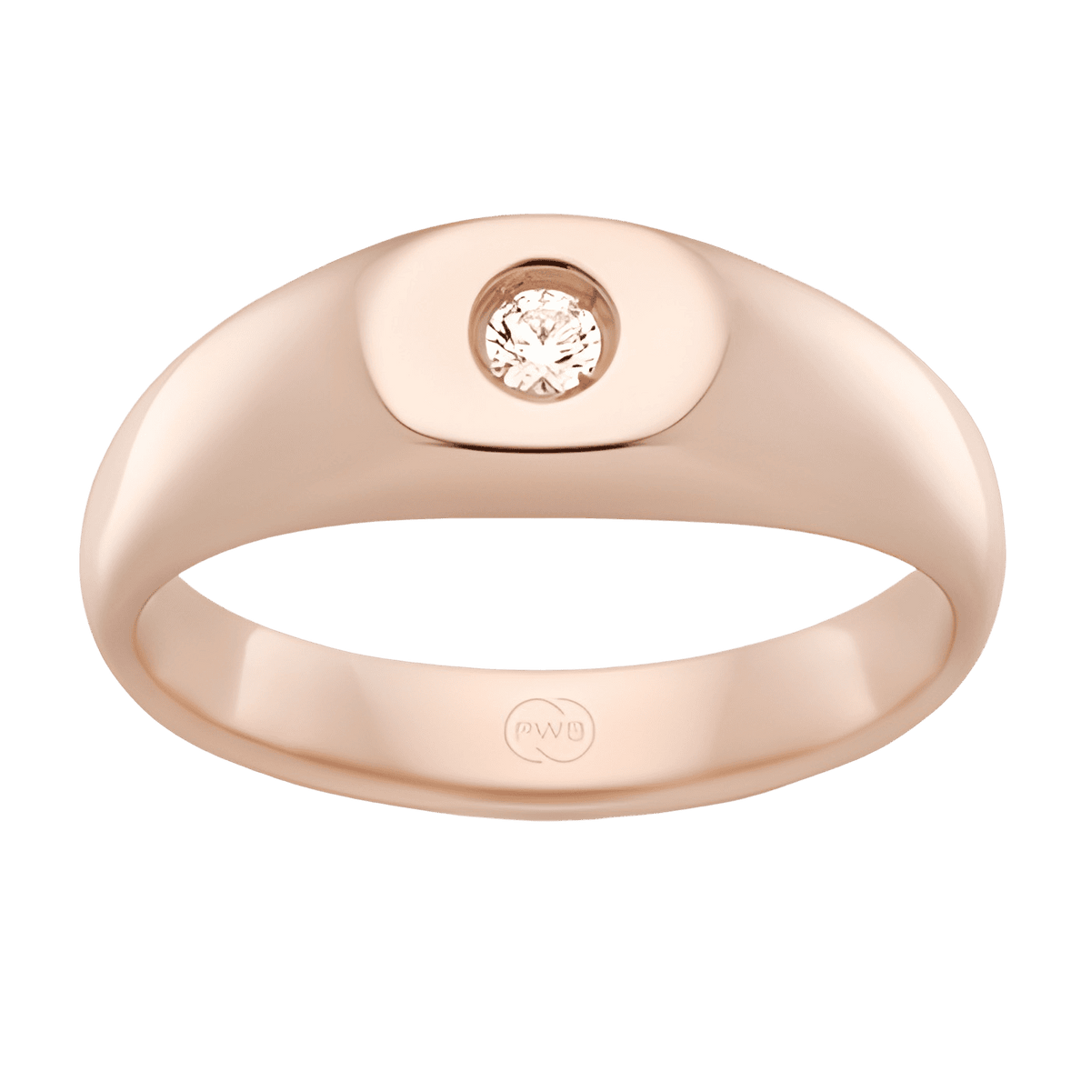 Diamond Set Signet - j1240