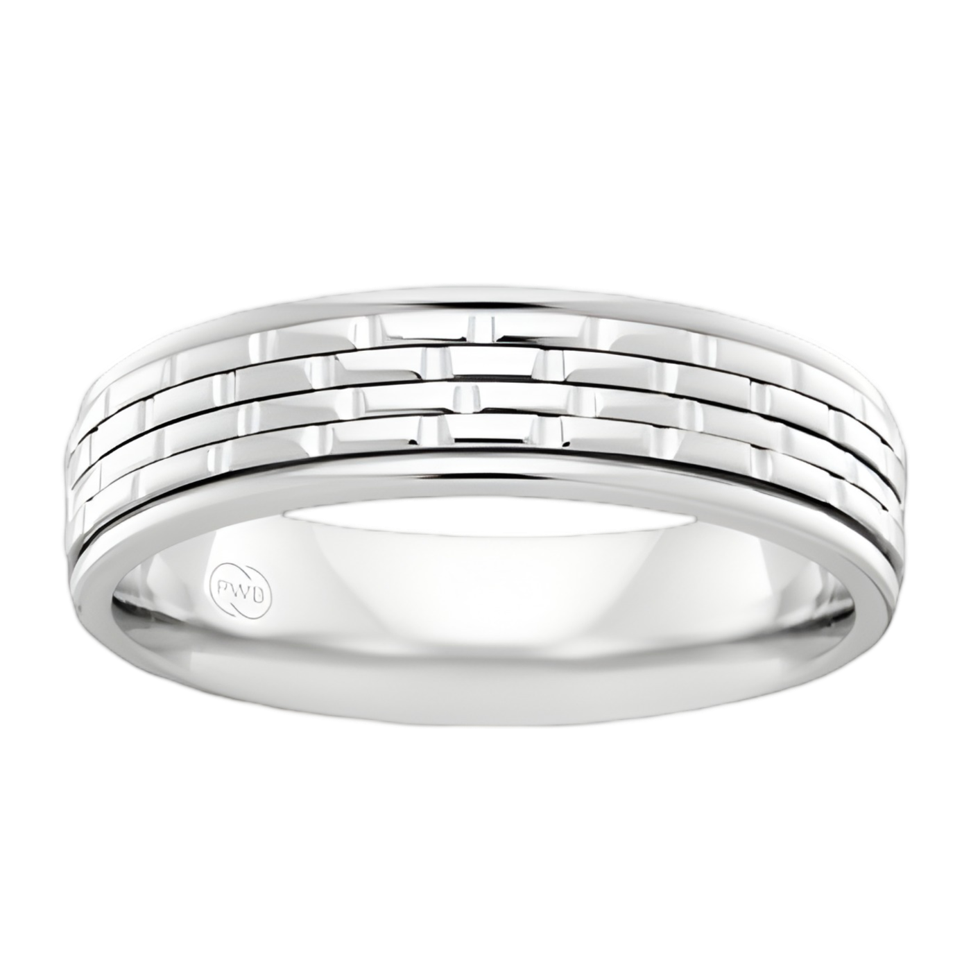 P.W. Beck White Gold Brick Patterned - J2113