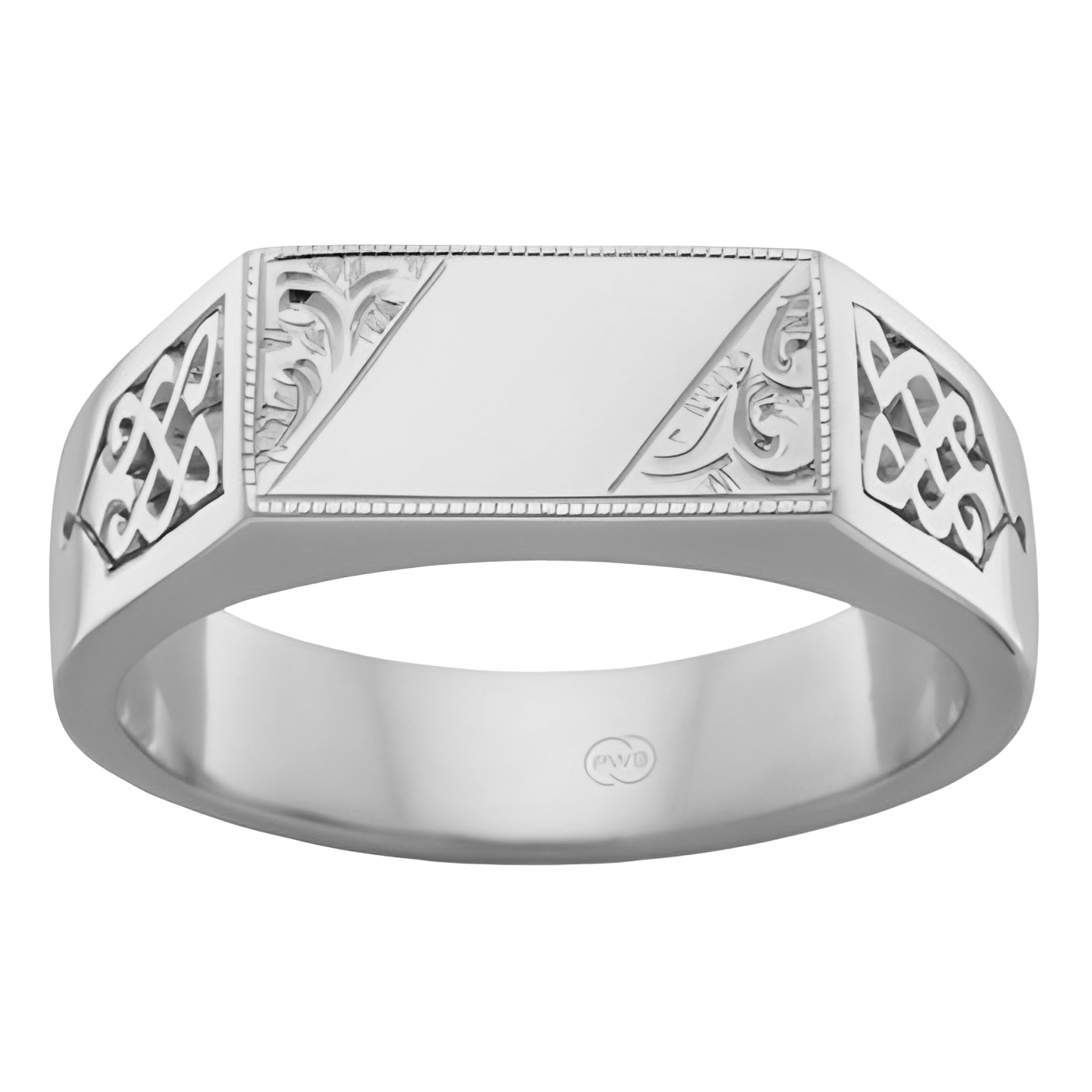 Hand Engraved Celtic Flat Top - J2171