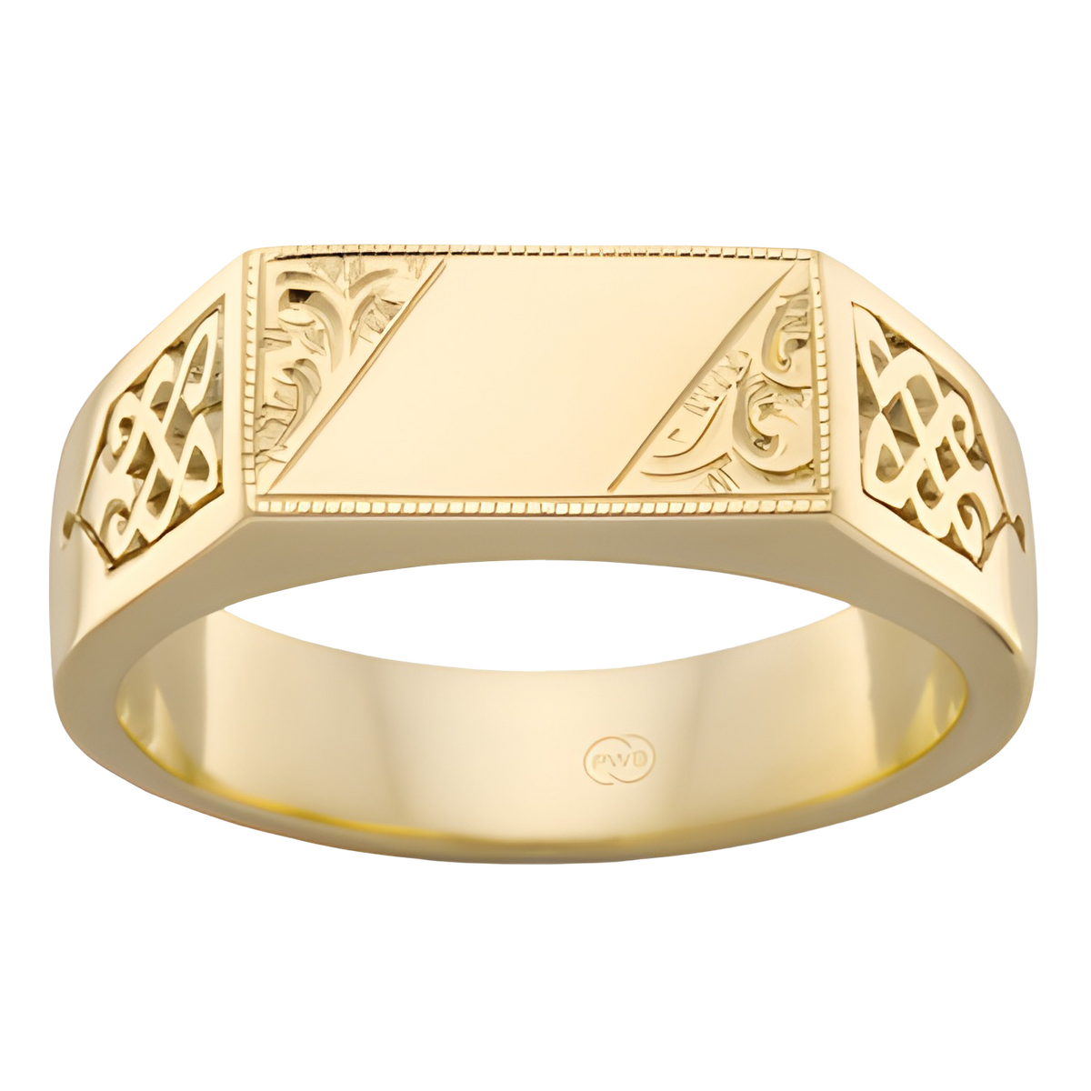 Hand Engraved Celtic Flat Top - J2171