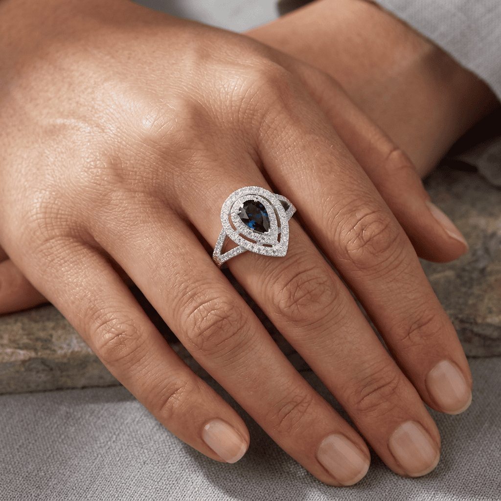 P.W. Becks Natural Sapphire and Diamond - J4953