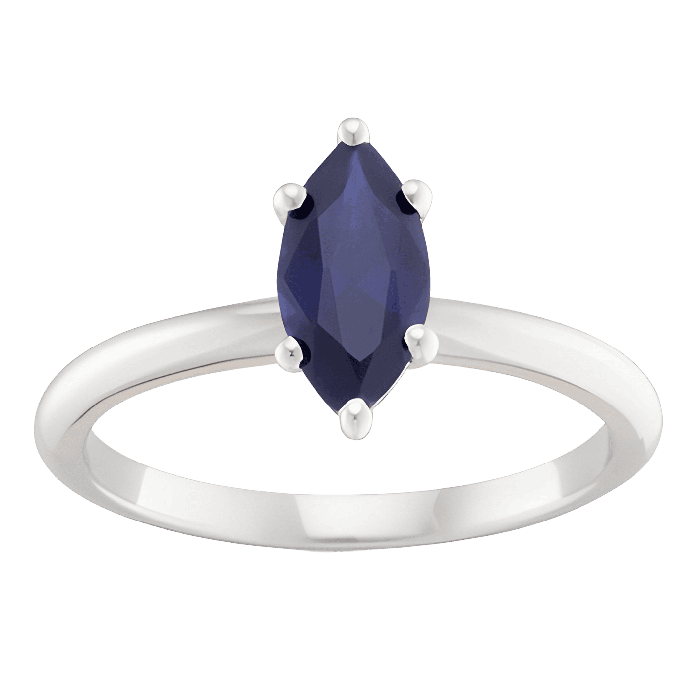 P.W. Becks Blue Marquise Natural Sapphire and Diamond - J4994