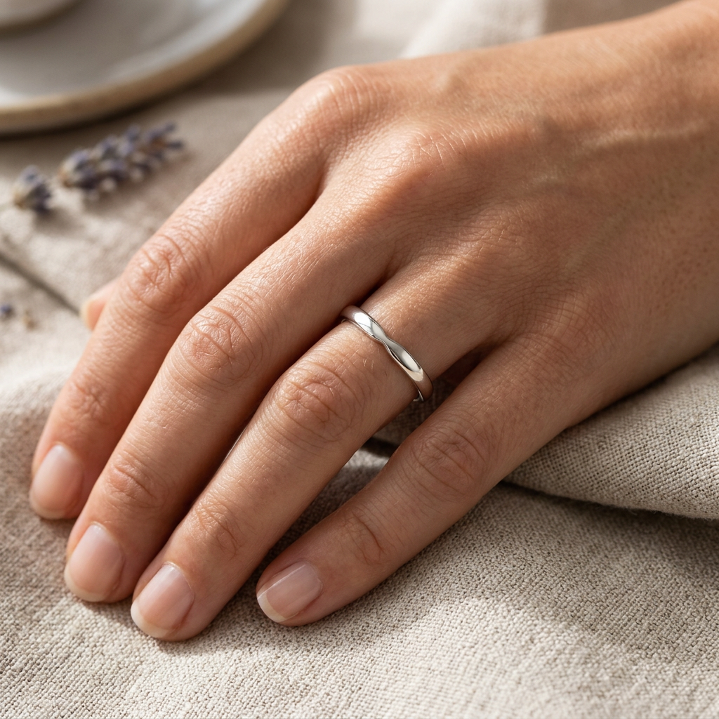 Pinched Band Wedding Ring - J5317