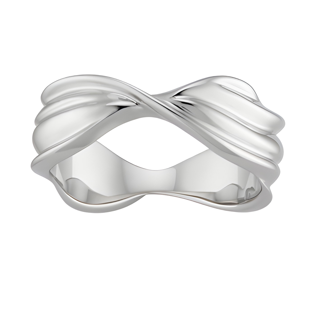Pinched Wave Wedding Ring - J5395