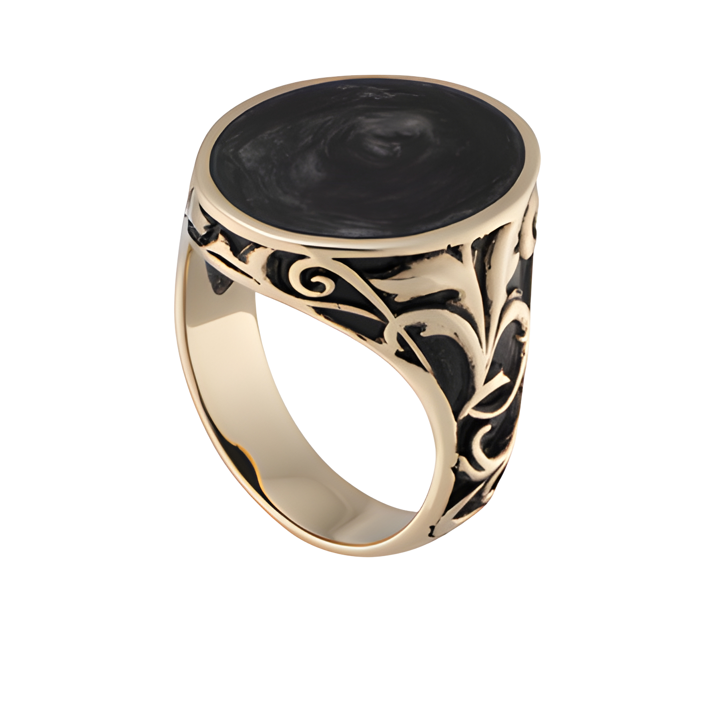 P.W. Becks JAMBOREE BLACK SIGNET RING - J5396