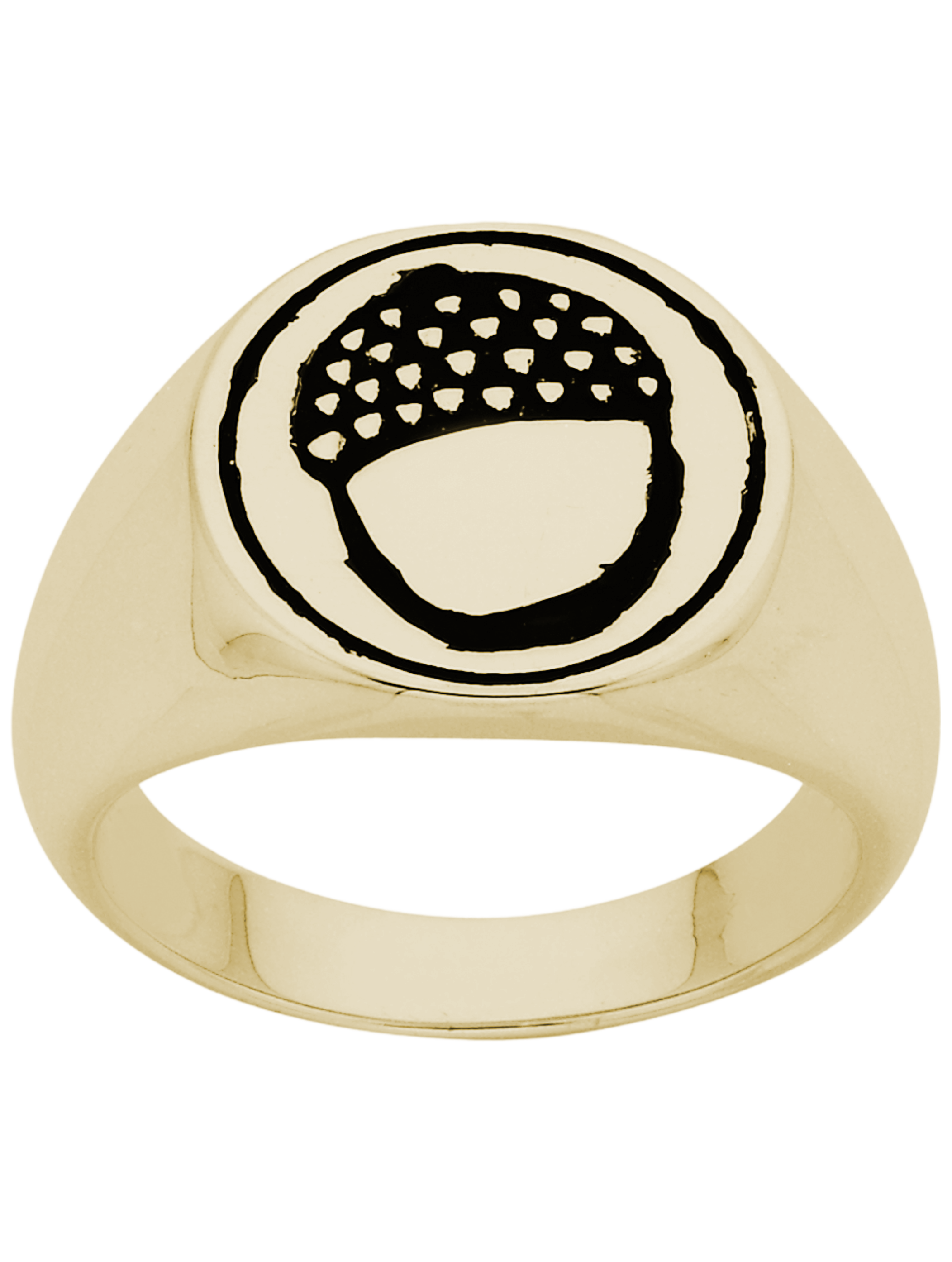 Bilbo's Oxidised Acorn Signet Ring - WD452