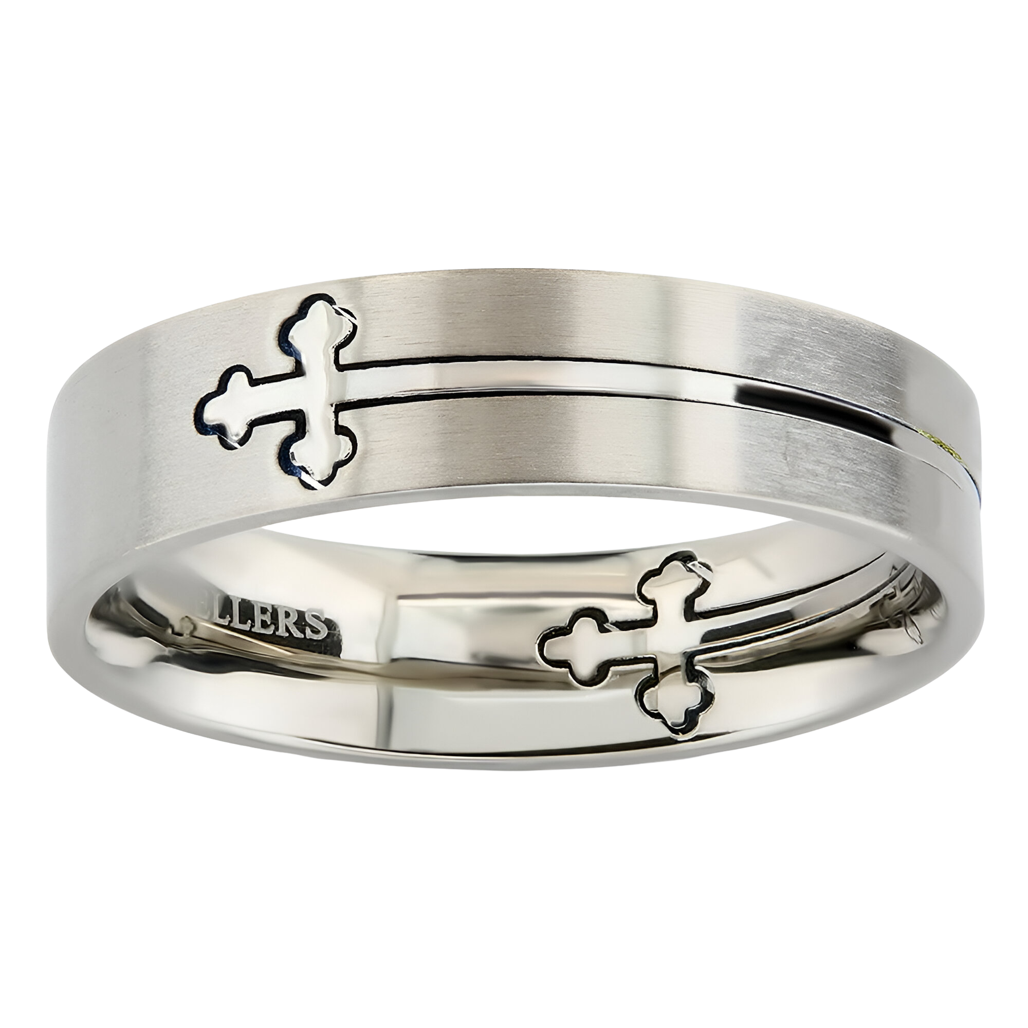 Gilletts Titanium Cross Ring