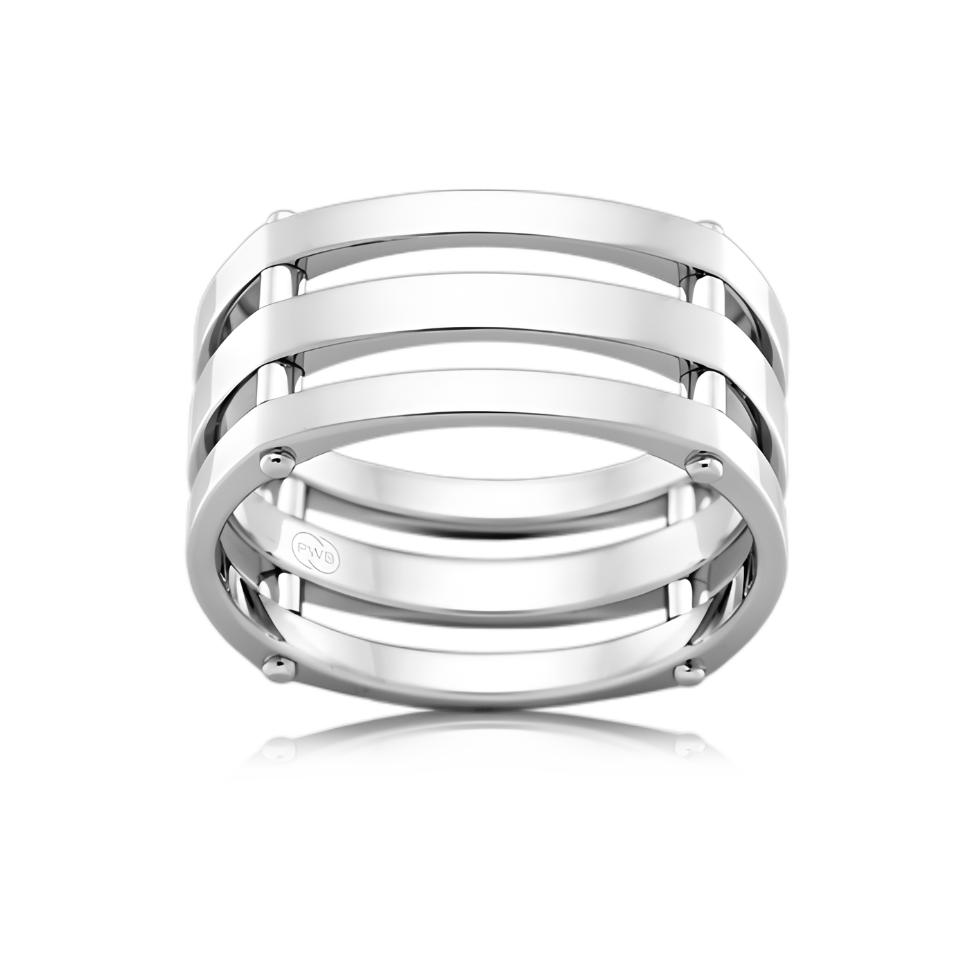 P.W Beck Square Faceted Rivetted - J3934