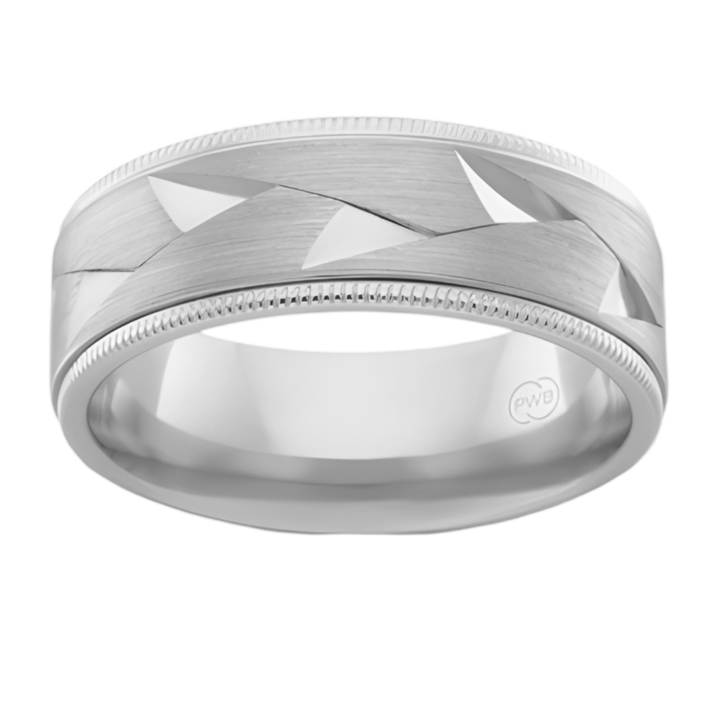 P.W Beck Milgrain Satin Geometric Facetted - J4149