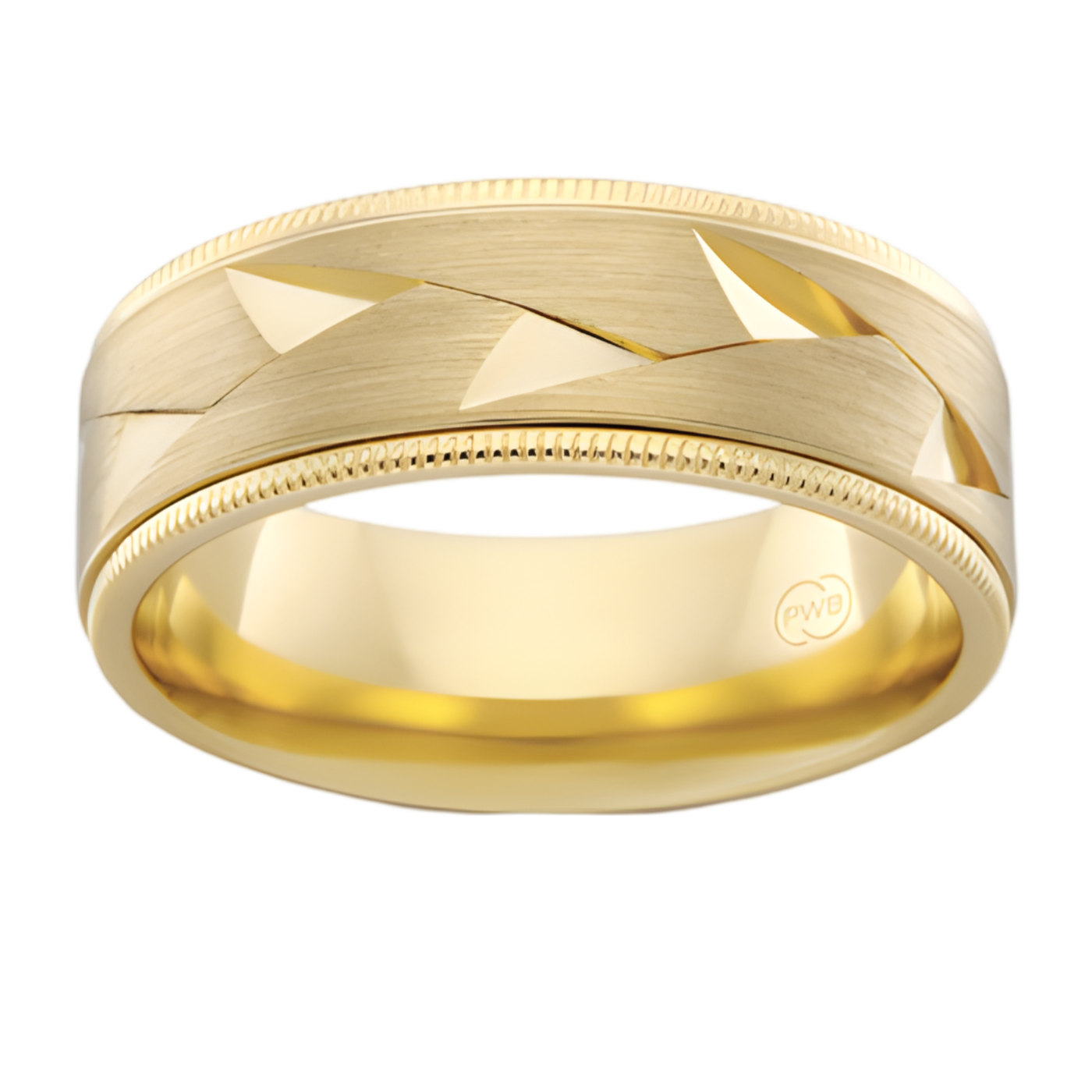 P.W Beck Milgrain Satin Geometric Facetted - J4149